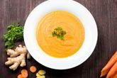 Морковный суп-пюре с имбирeм