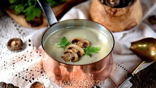 Постный суп-пюре из шампиньонов