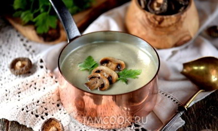 Рецепт постный суп-пюре из шампиньонов