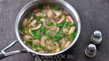 постный суп-пюре из шампиньонов