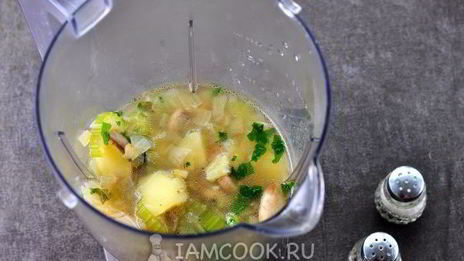 постный суп-пюре из шампиньонов
