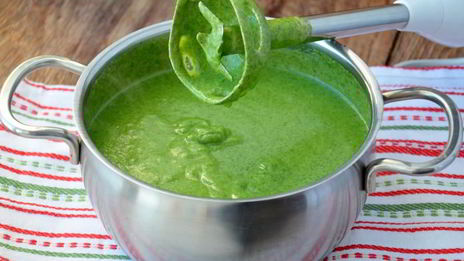 рисовый суп-пюре со шпинатом