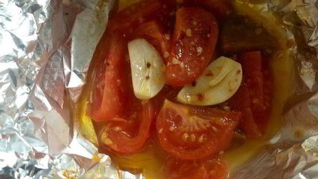 суп-пюре из белой фасоли с баклажанами