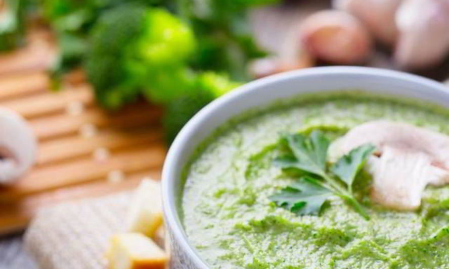 Рецепт суп-пюре из брокколи с грибами