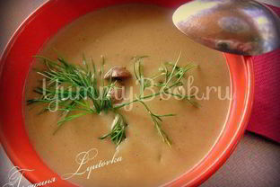 Суп-пюре из лесных грибов