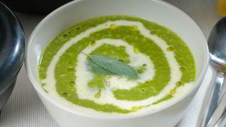 Суп-пюре из лука порея и картофеля