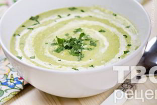 Суп-пюре из лука порея