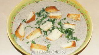Суп пюре из шампиньонов со сливками