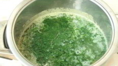 суп-пюре из шпината