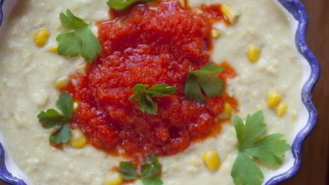 суп-пюре из свежей кукурузы