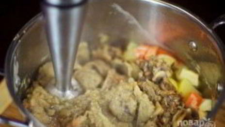 суп-пюре из свежих грибов