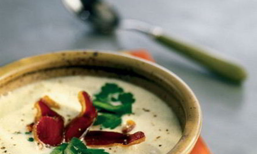 Рецепт суп-пюре из топинамбура с копченой утиной грудкой