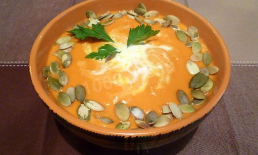 Рецепт суп пюре из тыквы с сыром