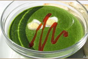 Суп-пюре зеленый из щавеля и шпината