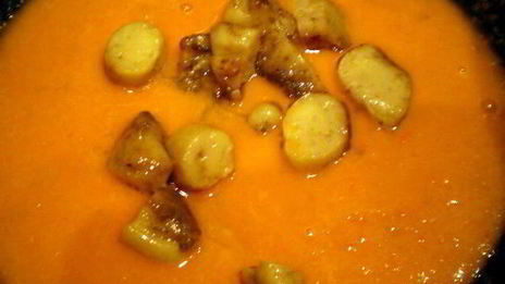 томатный суп-пюре с костным мозгом