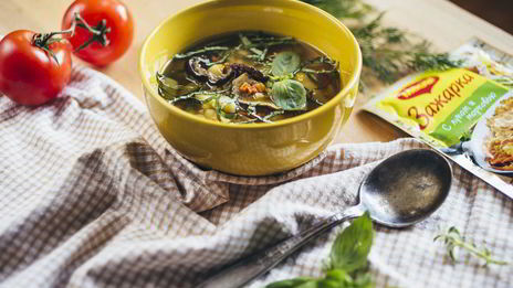 суп с белыми грибами и булгуром