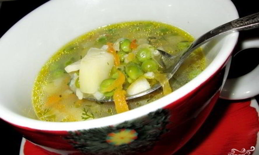 Рецепт суп с зеленым горошком