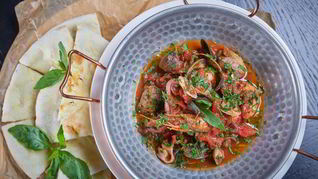 Суп томатный с морепродуктами