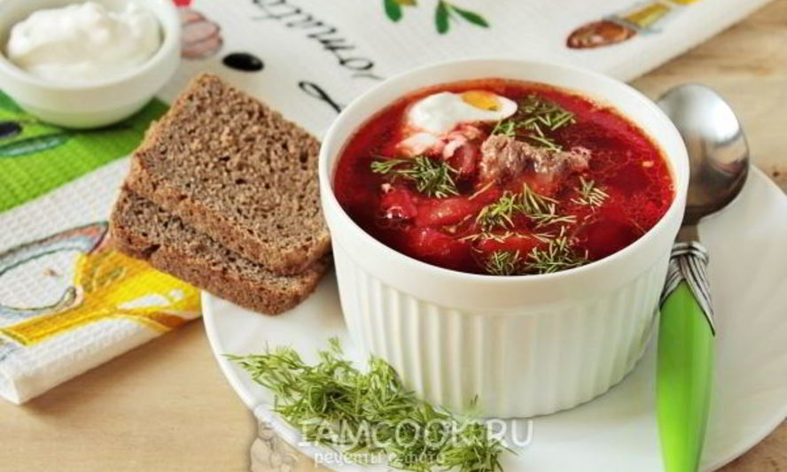 Рецепт классический горячий свекольник с мясом