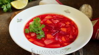 Постный горячий свекольник