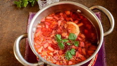 постный горячий свекольник