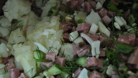 свекольник холодный с ветчиной