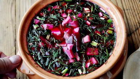 свекольник холодный с ветчиной