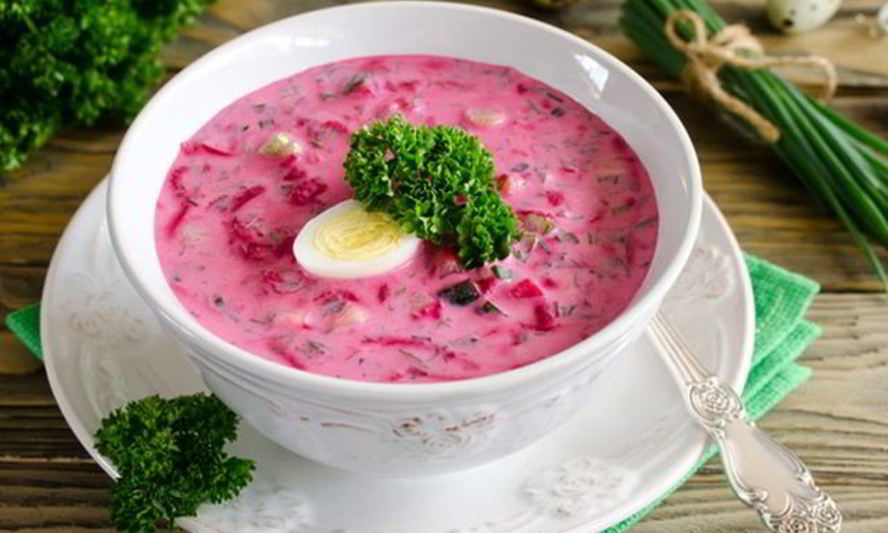 Рецепт свекольник на кефире с огурцом и перепелиными яйцами