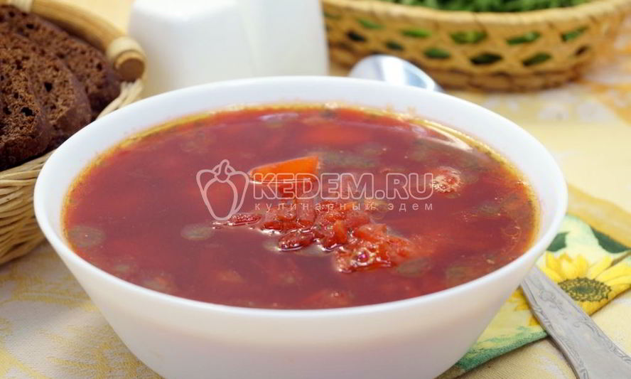 Рецепт свекольник постный