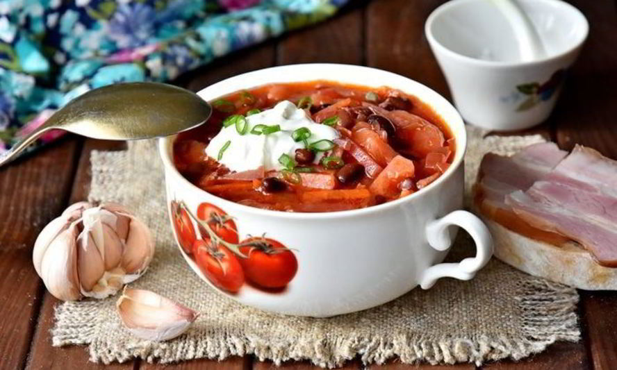 Рецепт свекольник с фасолью