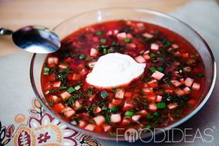 Свекольник с колбасой