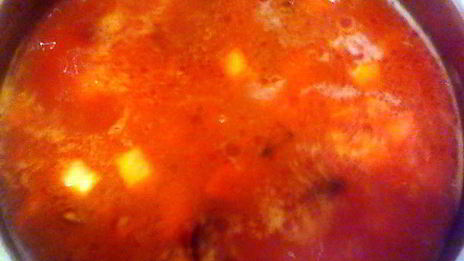 свекольник с яичной путанкой