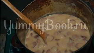 Баварский пивной сырный суп с копчеными колбасками