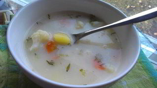 Сырно-сливочный суп с цветной капустой