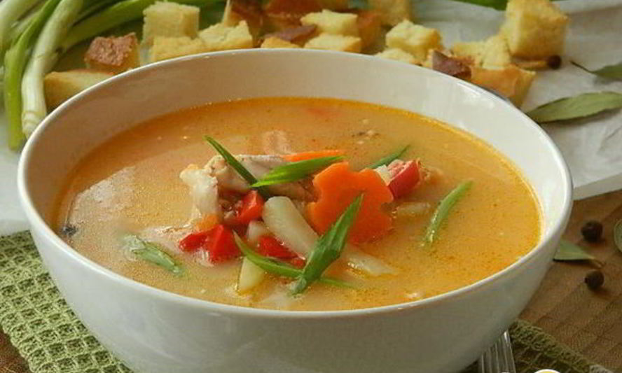 Рецепт сырно-томатный суп на курином бульоне