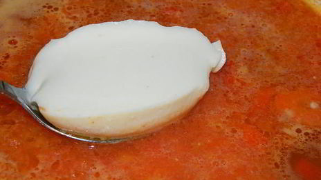 сырно-томатный суп на курином бульоне