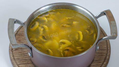 сырный грибной суп из шампиньонов