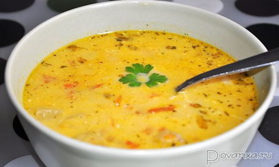 Рецепт сырный куриный суп с помидорами