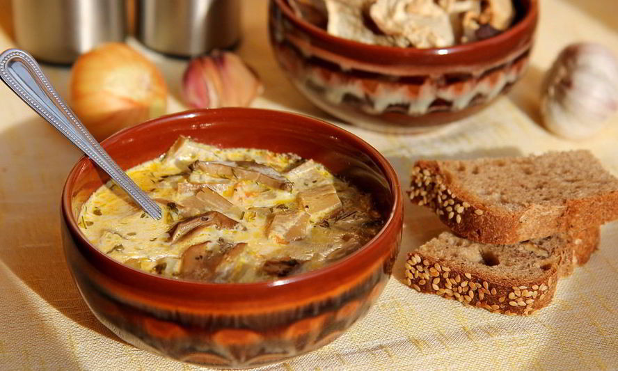 Рецепт сырный суп на грибном бульоне