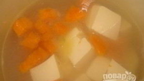 сырный суп-пюре с гренками