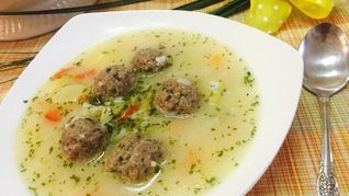 Сырный суп с фрикадельками