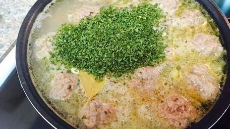 сырный суп с фрикадельками