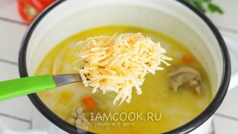 сырный суп с гренками