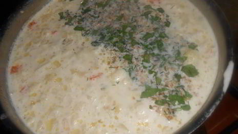 сырный суп с грецким орехом