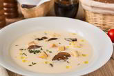 Сырный суп с грибами