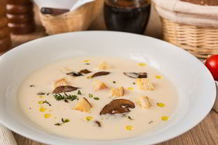 Сырный суп с грибами