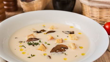 сырный суп с грибами