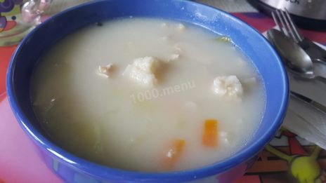 сырный суп с капустой курицей и плавленным сыром