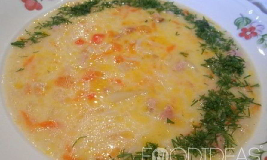 Рецепт сырный суп с колбасой