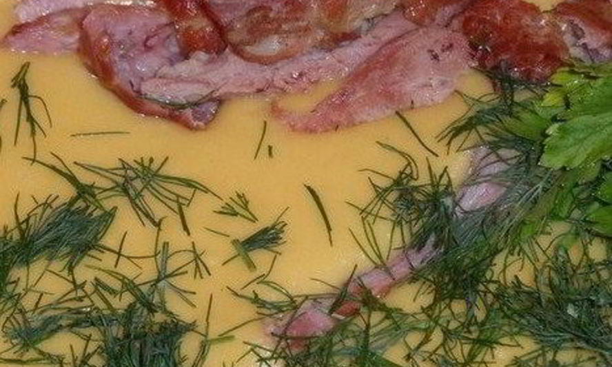 Рецепт сырный суп с копчеными ребрами